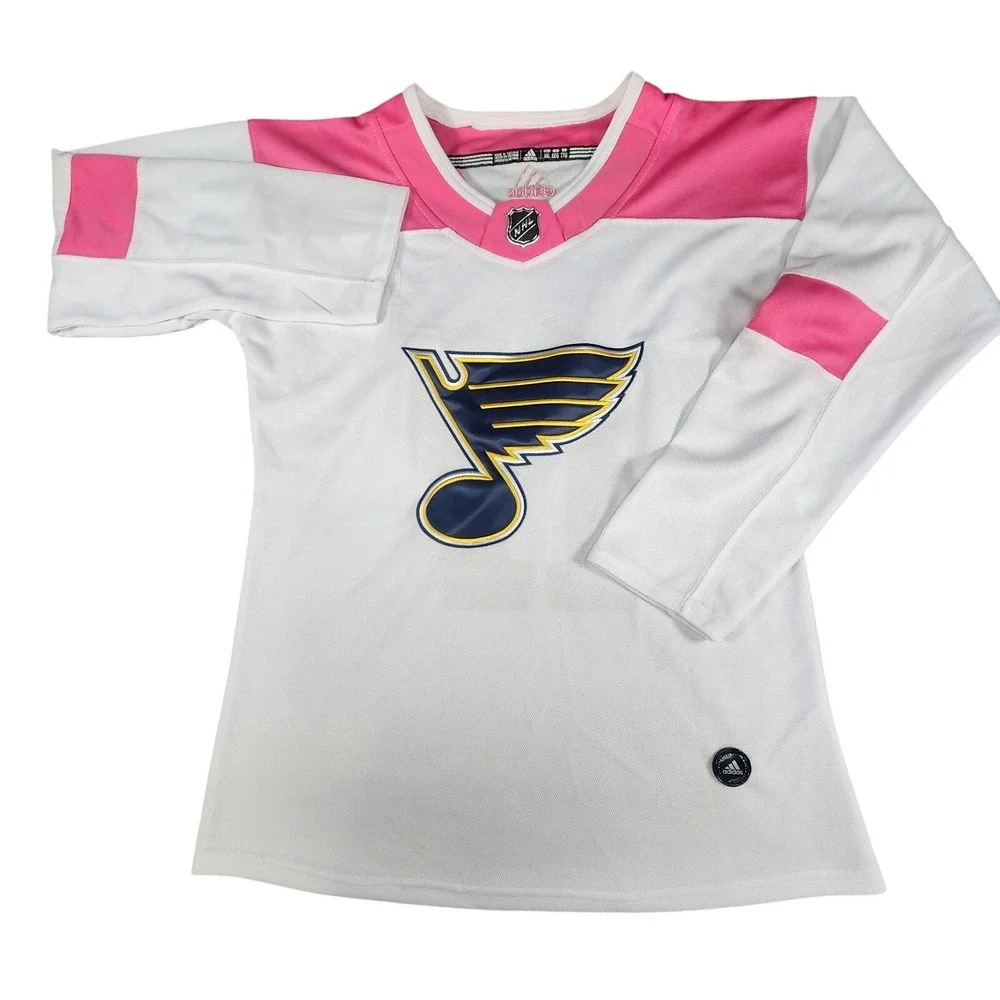 Jaden Schwartz Adidas Shirt Womens  XXL Pink St. Louis Blues 17 NHL‎ Hockey - Picture 2 of 11